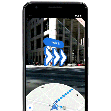 واقعیت افزوده گوگل مپ / google map augmented reality