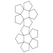 انیمیشن تشکیل دوازده وجهی از نت آن / Animation of construction of a dodecahedron from a net